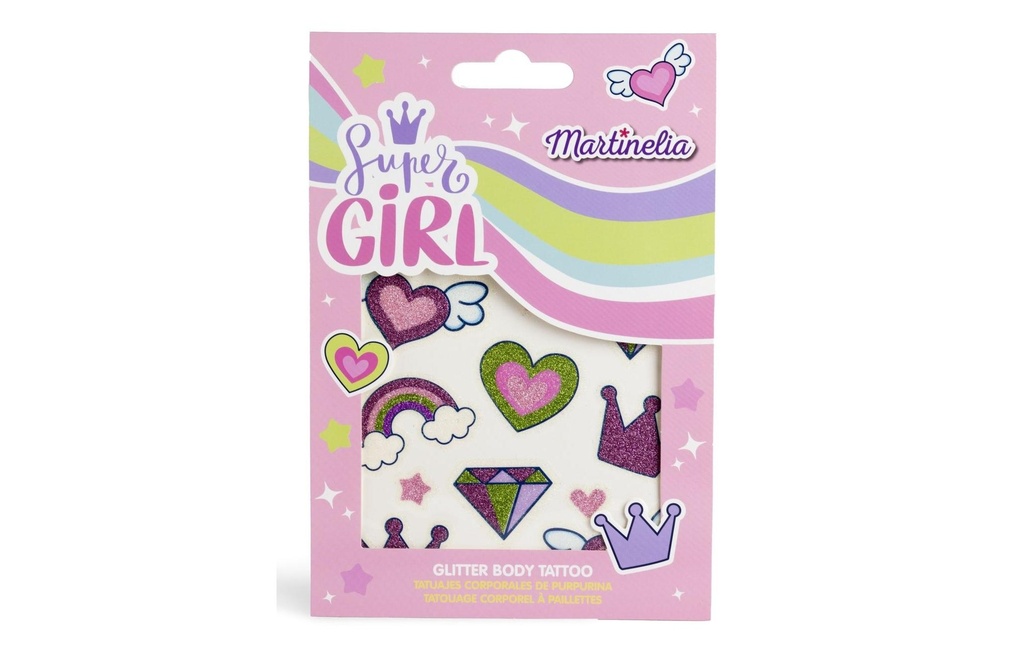 Martinelia Kits de tatouage Supergirl Glitter