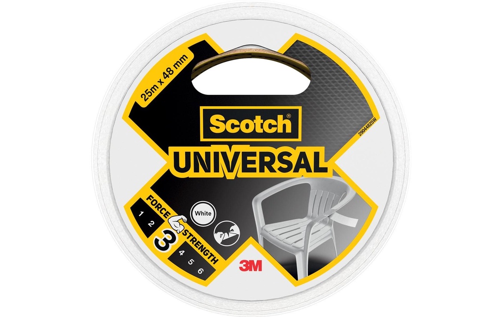 Scotch Ruban adhésif Scotch Universal 48 mm x 25 m, Blanc