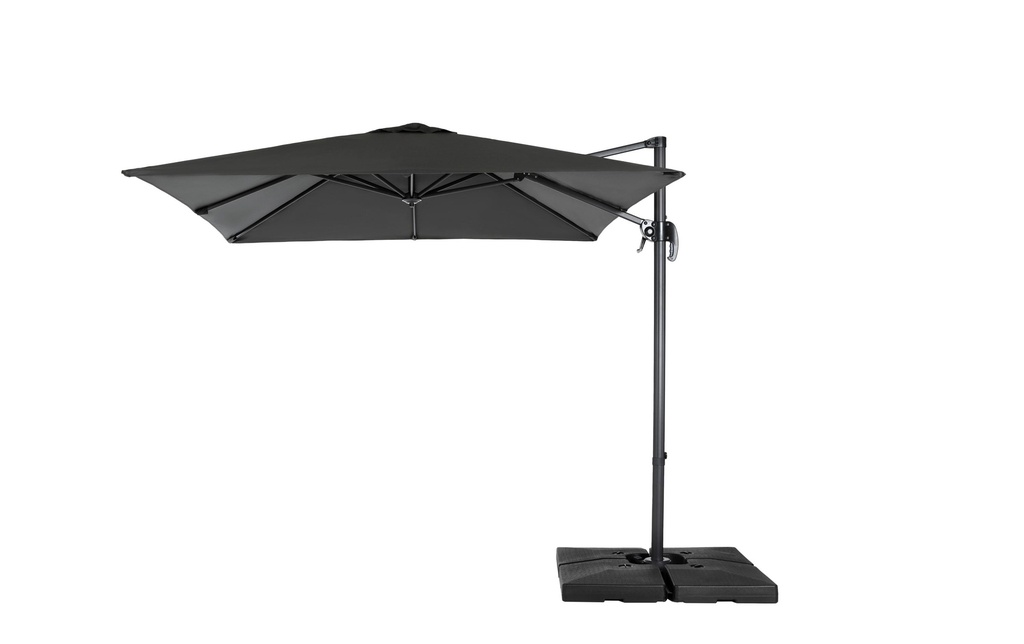 COCON Parasol Mini-Roma, 250 x 250 cm, suspendu, gris