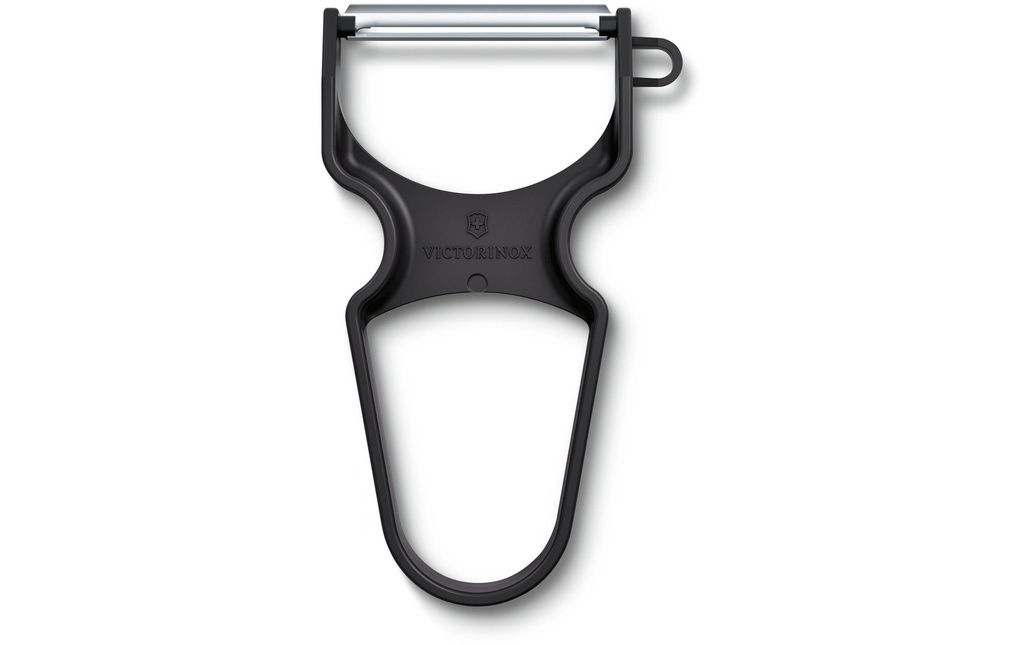 Victorinox Couteau économe Rapid avec une lame droite, Noir