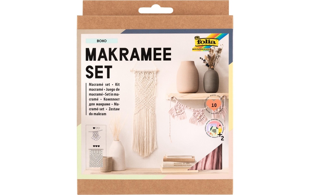 FOLIA Set de bricolage macramé BOHO (10 pces)