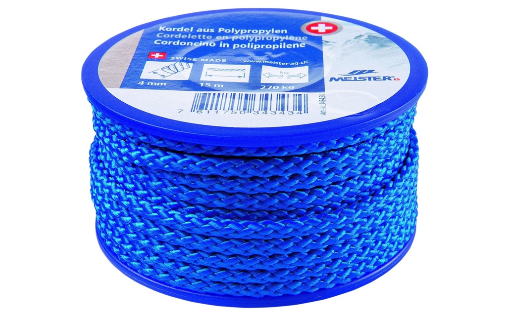 Meister Cordon Ø 4 mm, 15 m, 270 kg, Bleu