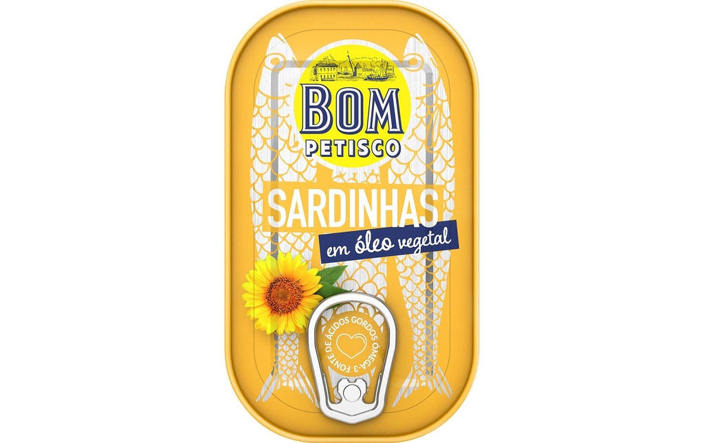 Bom Petisco Sardines à l'huile végétale 120 g