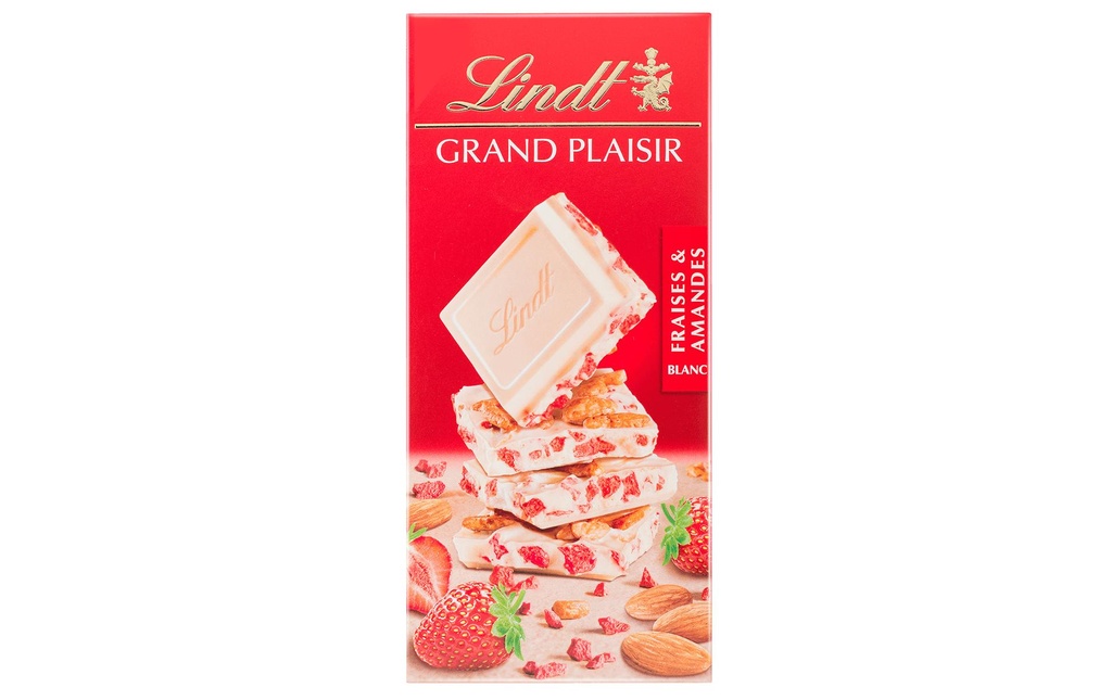Lindt Grand Plaisir Blanc Fraise & Amande 150 g