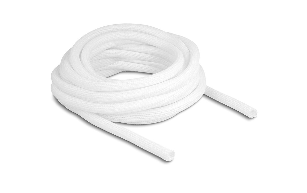 Delock Manchon tressé autofermant 10 m x 9 mm Blanc