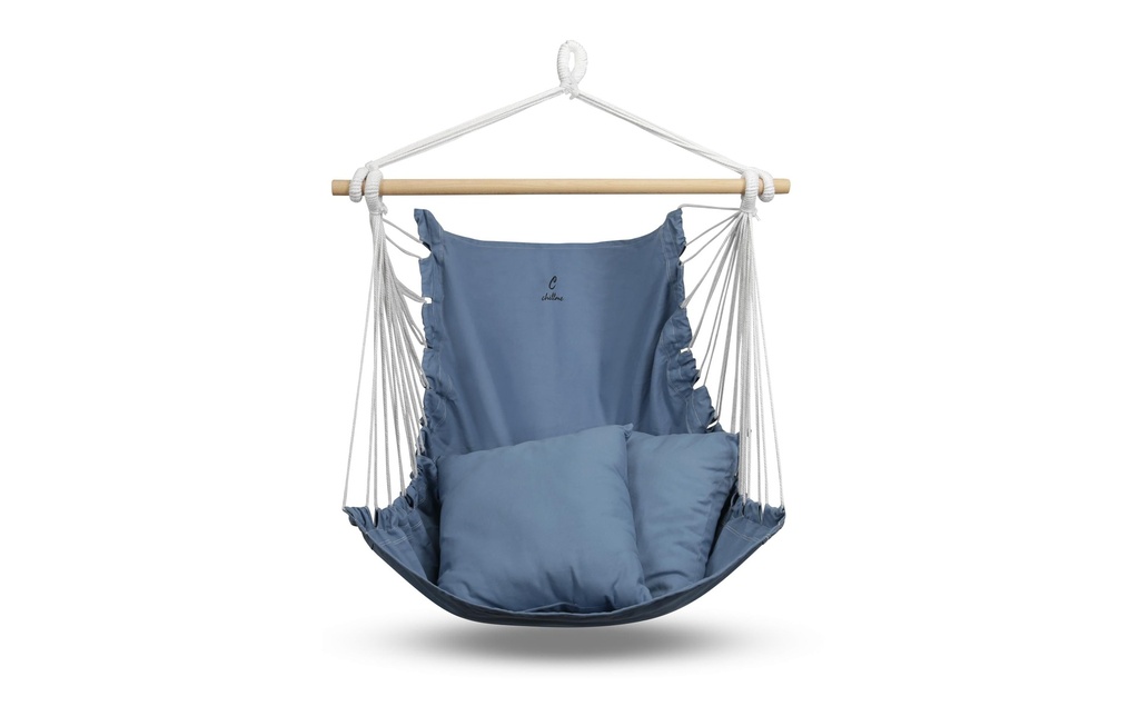 Chillme Fauteuil suspendu Bleu 130 x 100 cm