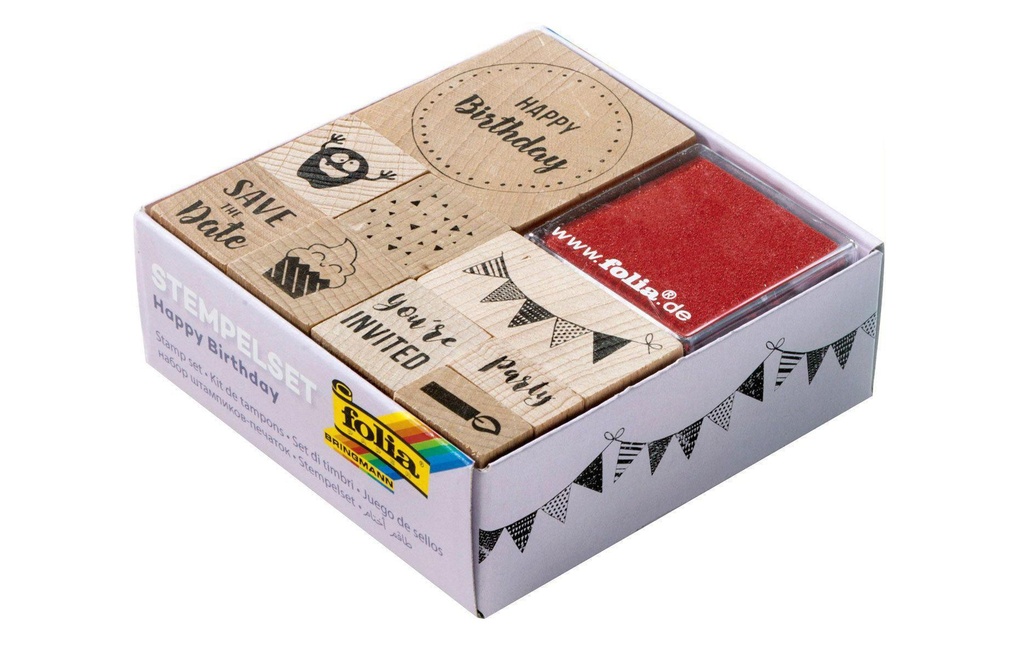 FOLIA Set-timbre bois Happy Birthday