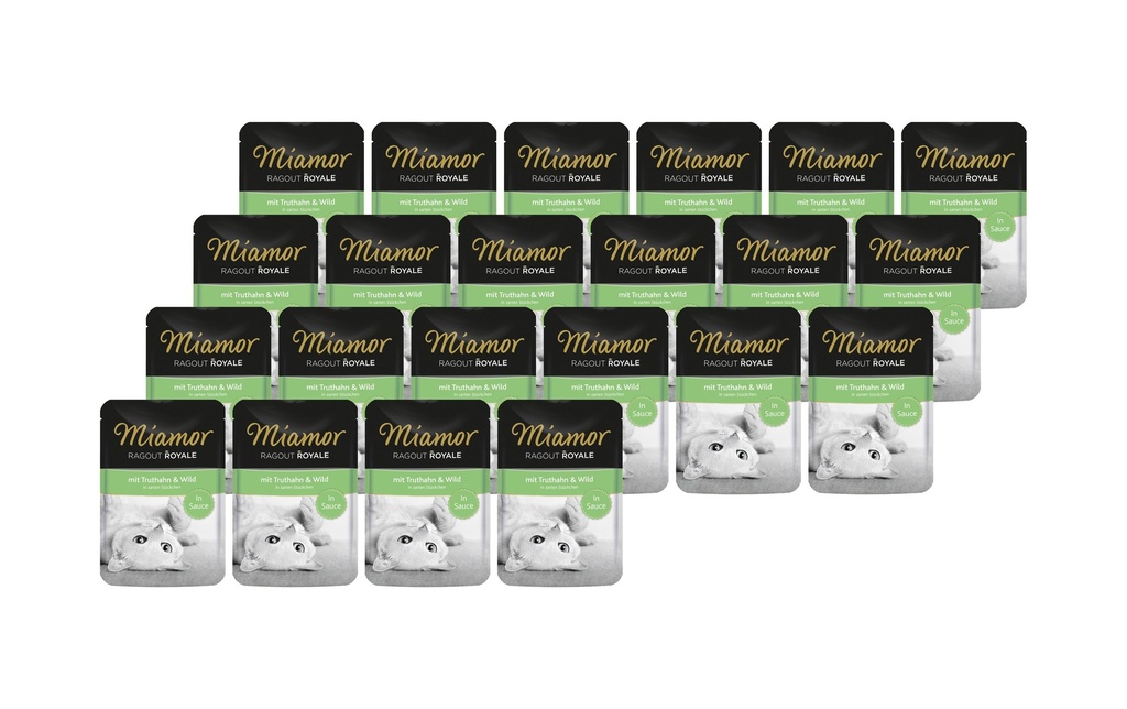 Miamor Alimentation humide Ragoût Royale Dinde & Gibier Sauce, 22 x 100 g