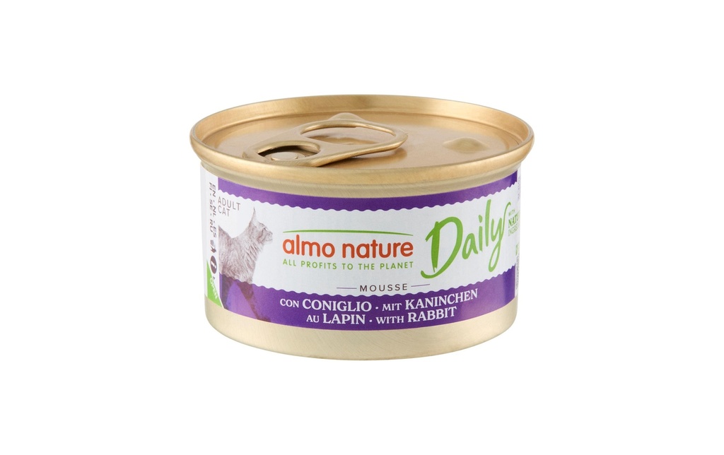 Almo Nature Alimentation humide Daily Mousse au lapin 85g
