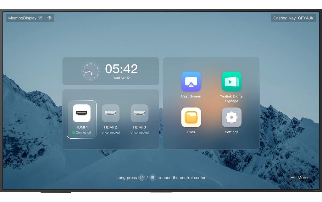 Yealink MD65 Meeting Display 65  Gris