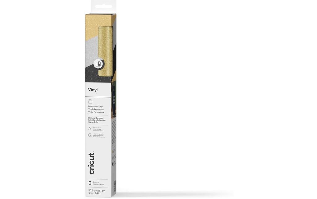 Cricut Film de vinyle Pack d'échantillons permanents Brillance 30.5 x 61 cm