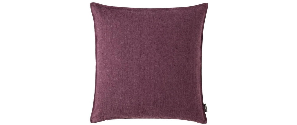 PROFLAX Housse de coussin Leinen 50 x 50 cm, prune