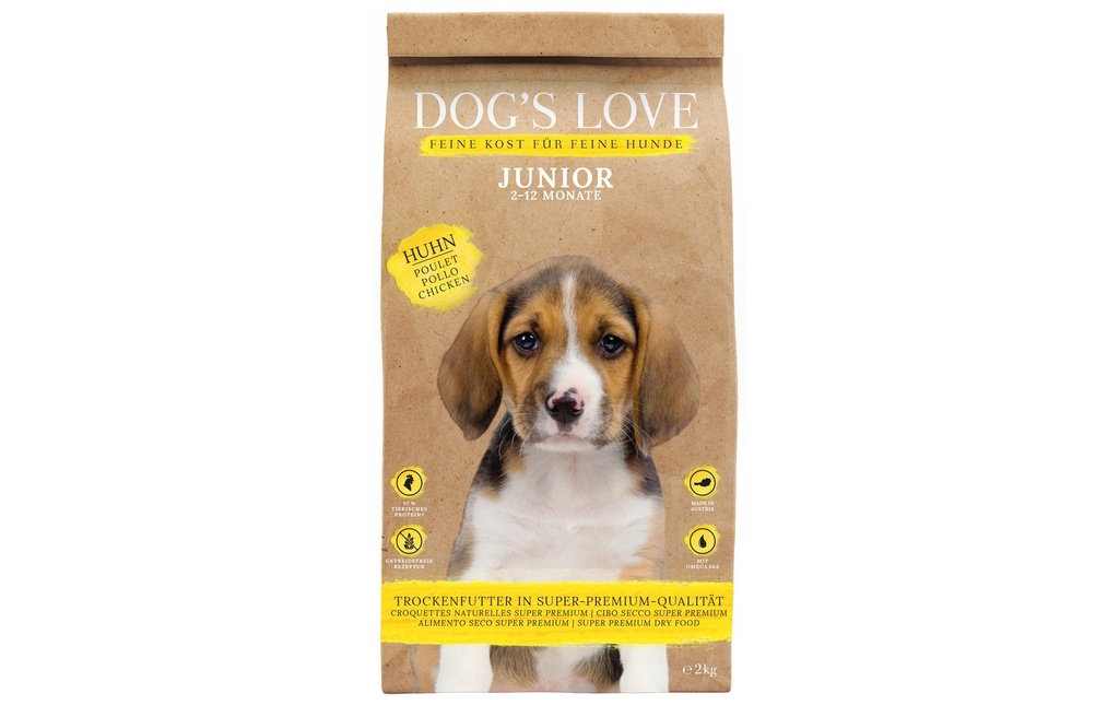 Dog's Love Alimentation sèche Poulet Junior, 2 kg