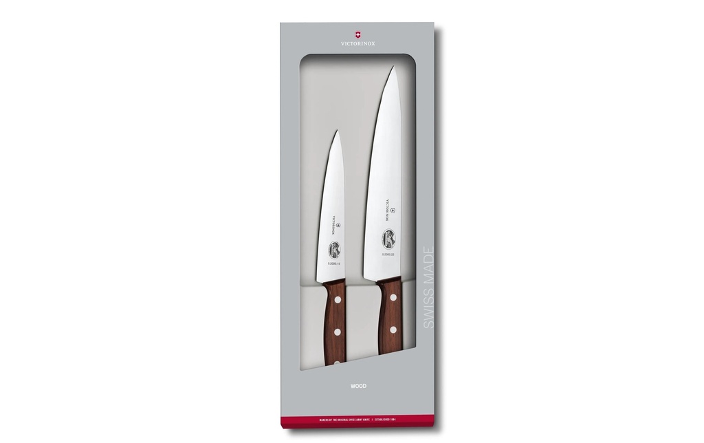 Victorinox Couverts à trancher Bois En 2 parties, Brun