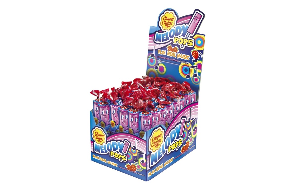Chupa Chups Lollipop Melody Pops à la fraise 48 x 15 g