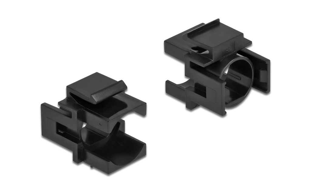 Delock Module Keystone Douille de 12.5 mm, noire Paquet de 4