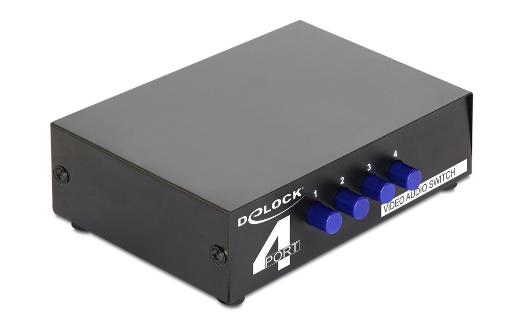 Delock Boîte de commutation 4 Port 3xRCA Chinch Bidirectionnel, manuel
