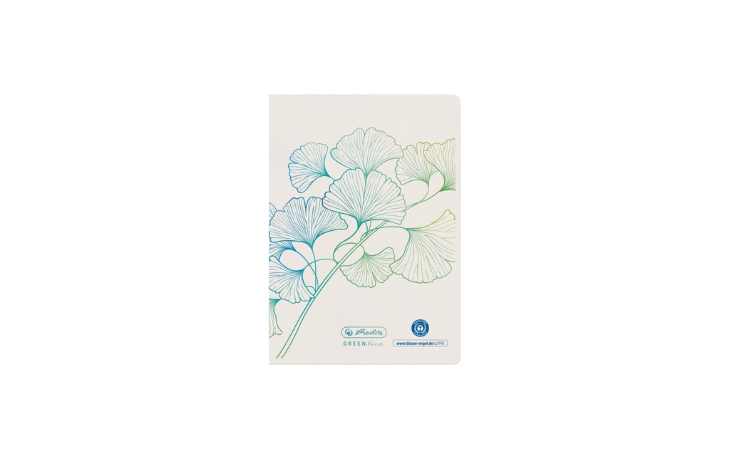 Herlitz Greenline Ginkgo A6, À lignes, Ginkgo