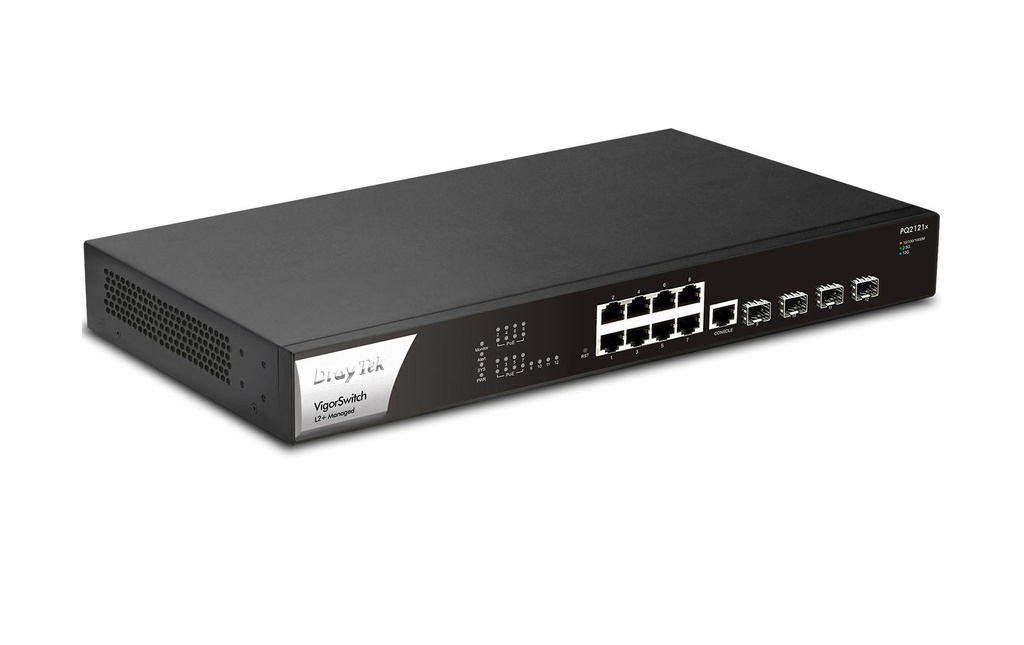 DrayTek PoE+ Switch VigorSwitch PQ2121x 12 ports