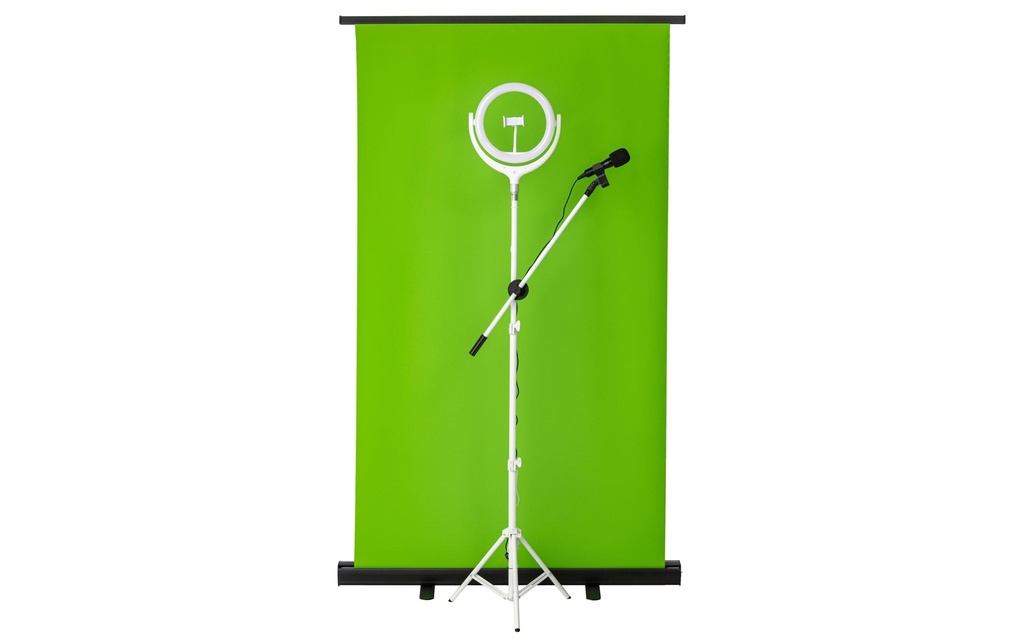 FTM Streaming Kit (Mur vert, microphone, trépied)
