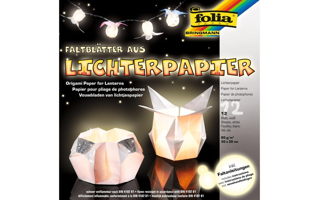 FOLIA Papier phosphoresc.80g 30x3O c (12 pces)