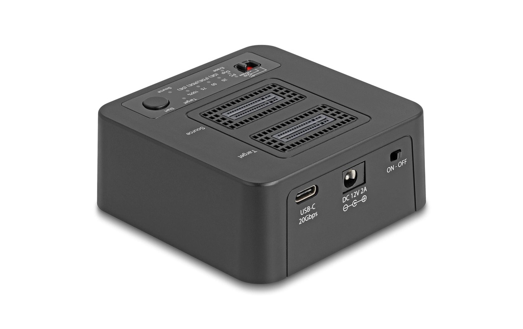Delock Station d’accueil et de clonage USB 20 Gbps M.2 pour 2 x M.2 NVMe PCIe SSD