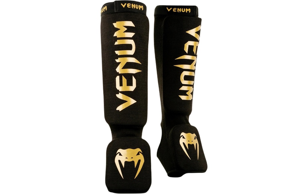 Venum Kontact Shin Guards Noir/Or, XL