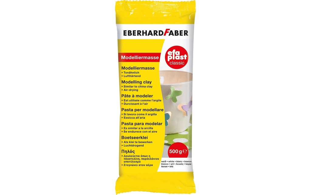 Eberhard Faber Matière à modeler Efa Plast Classic 500 g, blanc