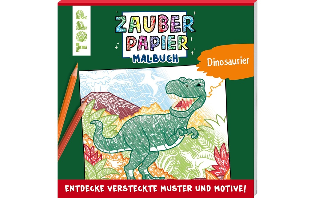 Frechverlag Cahier à colorier Papier magique dinosaure 48 pages