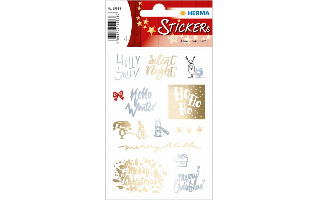 Herma Stickers Autocollants de Noël Nuit silencieuse 1 feuille / 13 autocollants