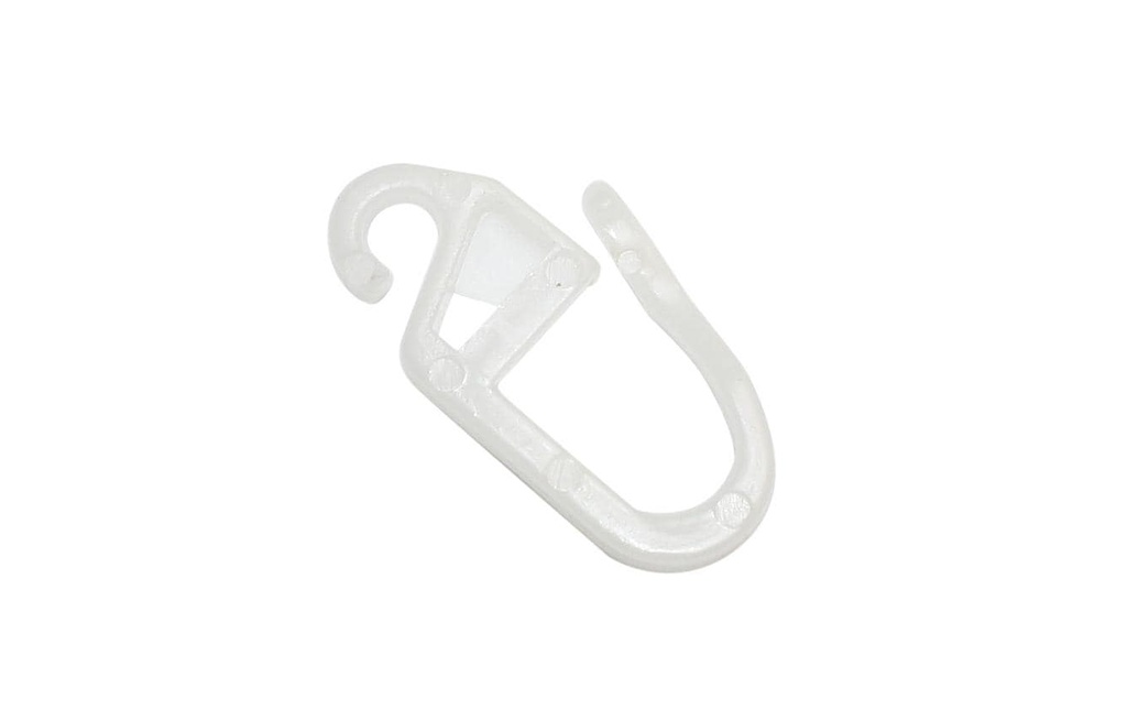 Gardinia Glisseur à œillets avec crochet à plis, Blanc, 10 pièces
