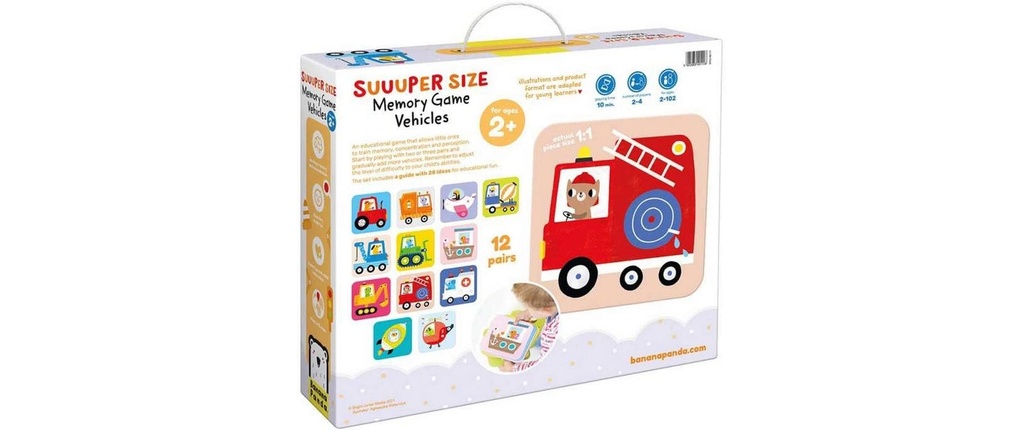 BANANA PANDA Memory Suuuper Size Vehicles (24 pces)