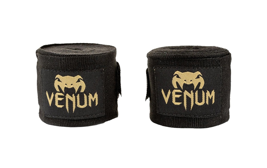 Venum Kontact Boxing Handwraps 2.5 m, Noir/Or