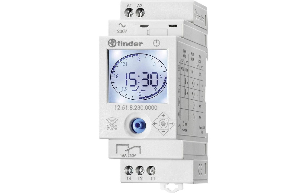 Finder Minuterie Serie 12 16A Numérique