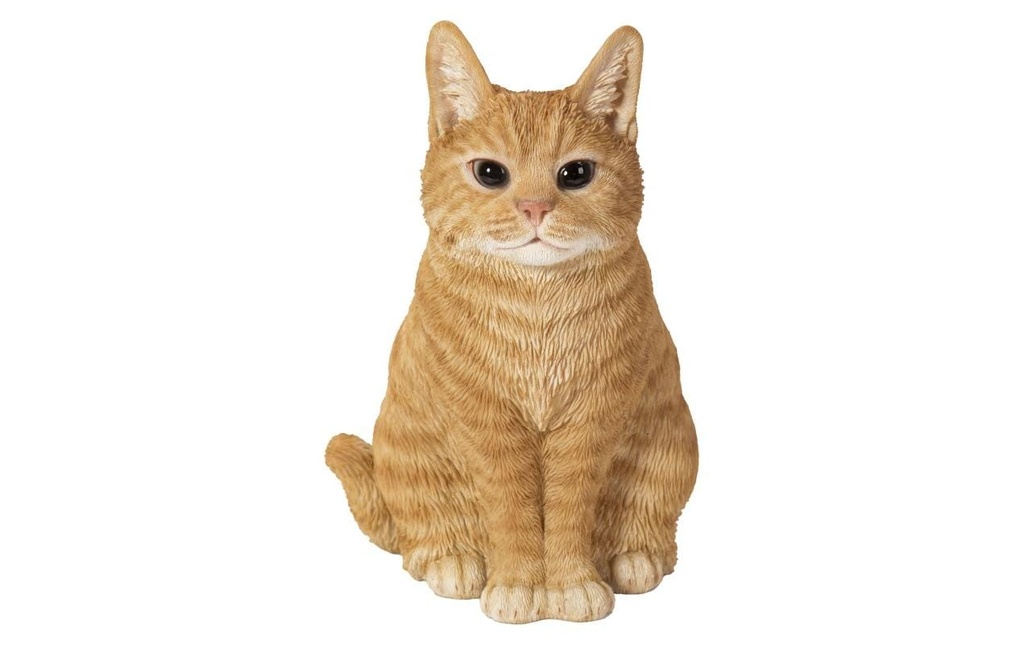 Vivid Arts Figure décorative Chat Assis 19.5 cm, Orange