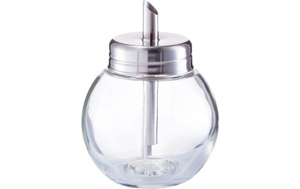 Zeller Present Sucrier 240 ml, verre / acier inoxydable, ø 8.5 x 11.3 cm