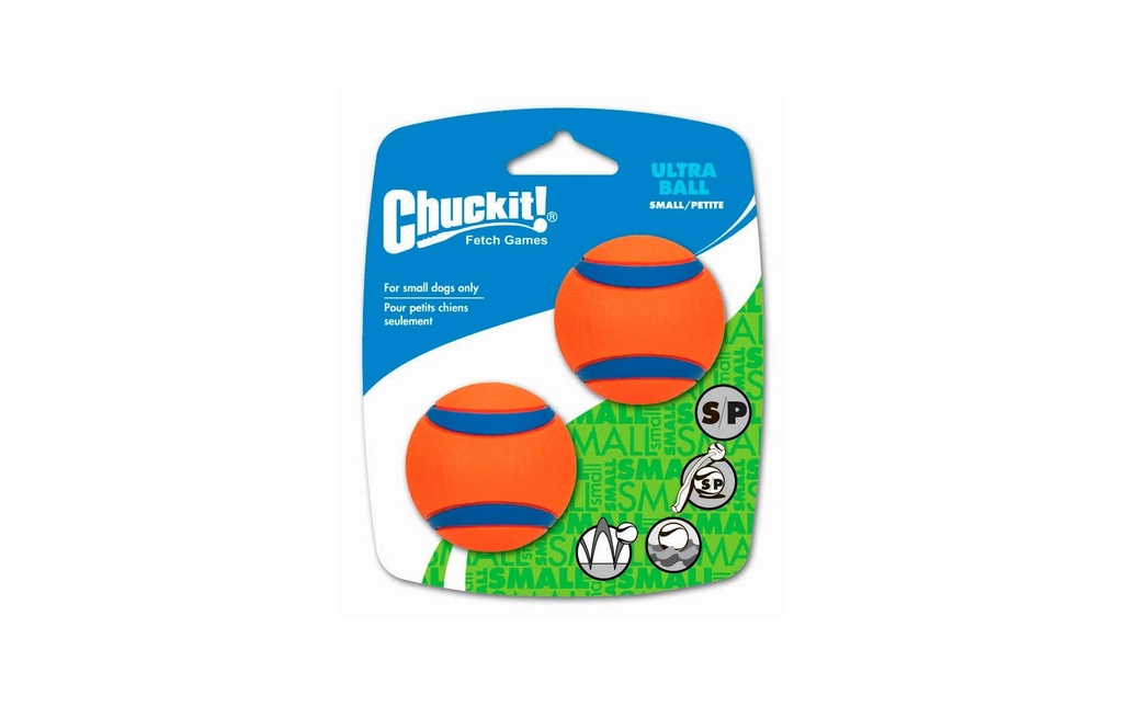 Chuckit! Jouet pour chien Ultra balle de tennis S, Ø 5.5 cm, 2 pièces