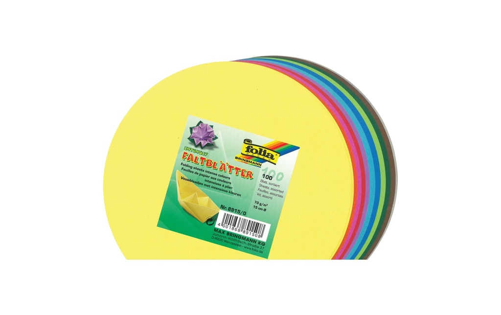 FOLIA Flles de pli.ronde 15cm 100 fl (100 pces)