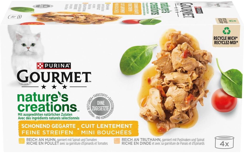 Purina Gourmet Alimentation humide Gourmet Nature's Creation Viande, 4 x 85 g