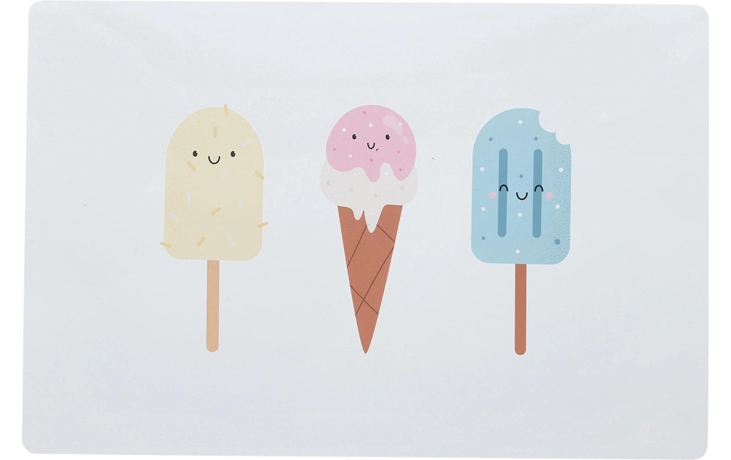 Zeller Present Set de table pour enfants Ice Cream 45 x 30 cm