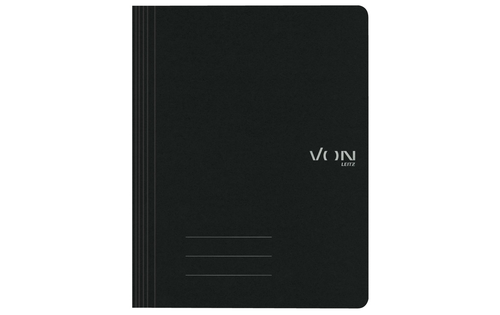 VON Classeur à levier avec mécanisme d'agrafage, Noir,  10 pièces