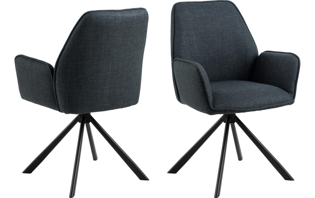 AC Design Chaise Glenda, 2 pièces, Anthracite
