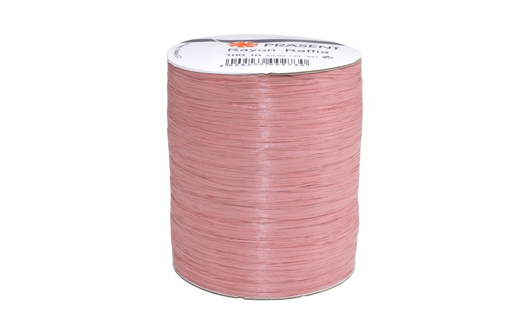 Pattberg Ruban cadeau Raffia Rayon 100 m, vieux rose