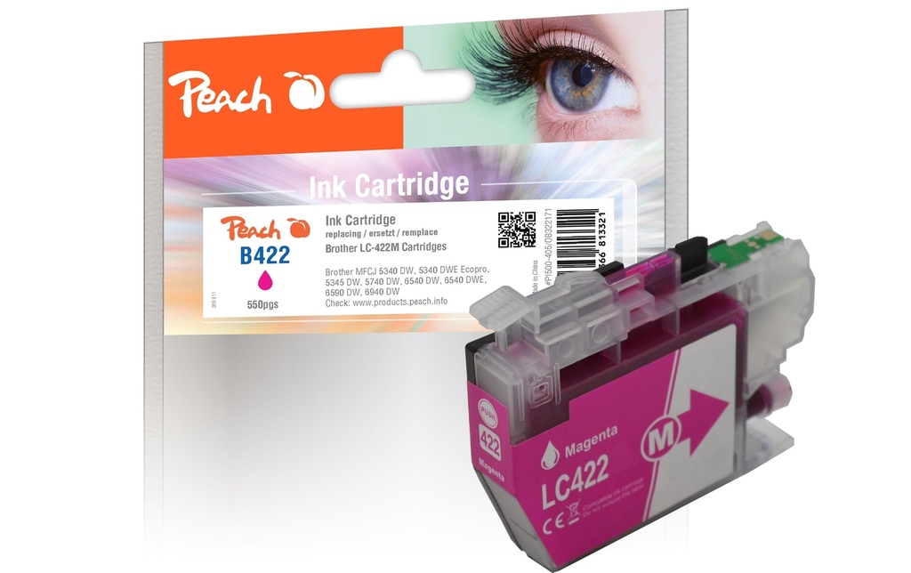 Peach Encre Brother LC-422M Magenta