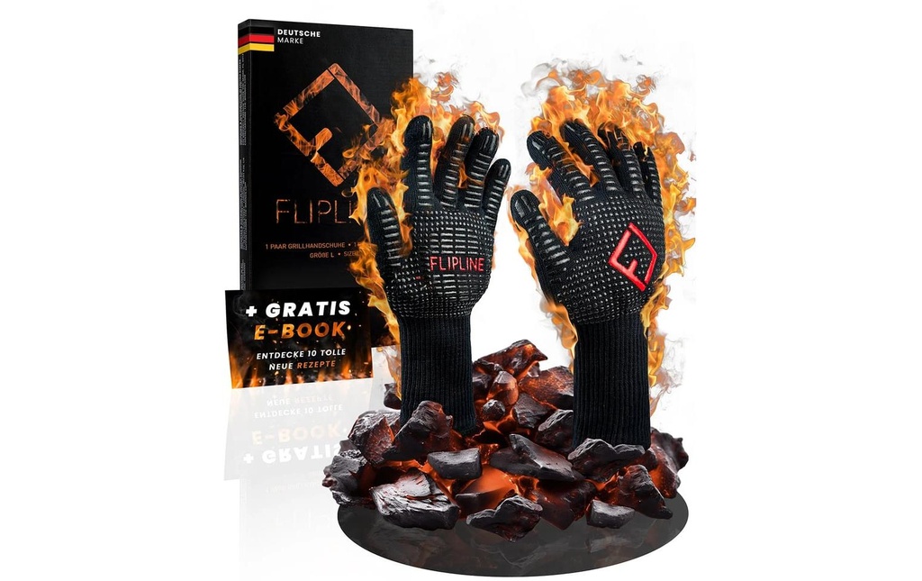 Flipline Gant pour le grill L Noir
