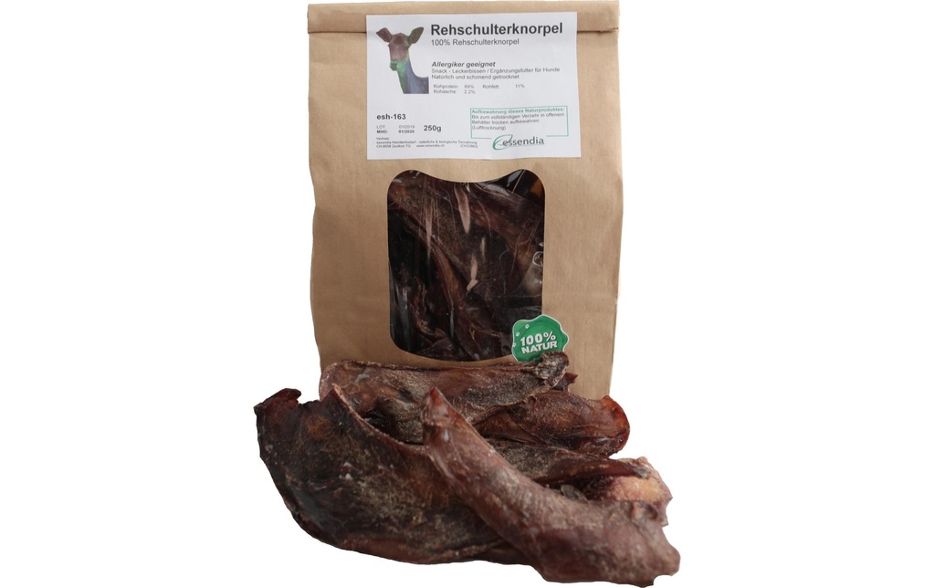 essendia Produit à mâcher  Cartilage d'épaule de chevreuil, 250 g