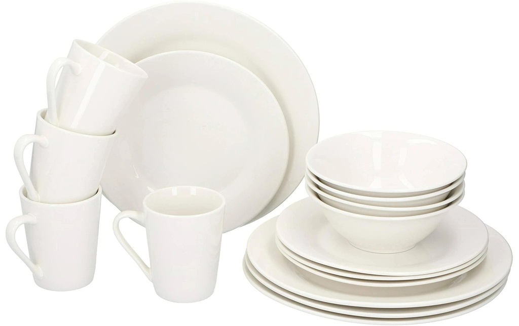 alpina Set de vaisselle pour 4 personnes 1 Pièce/s,Blanc