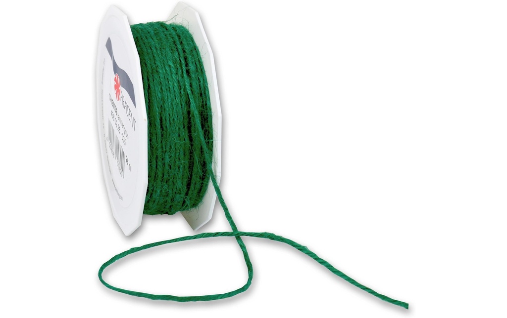 Pattberg Ruban de jute 2 mm x 25 m, Vert sapin