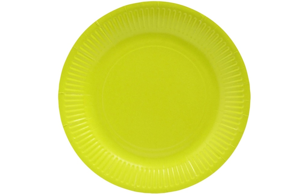 PRO nappe Assiettes jetables 23 cm, 20 Pièce/s, Jaune