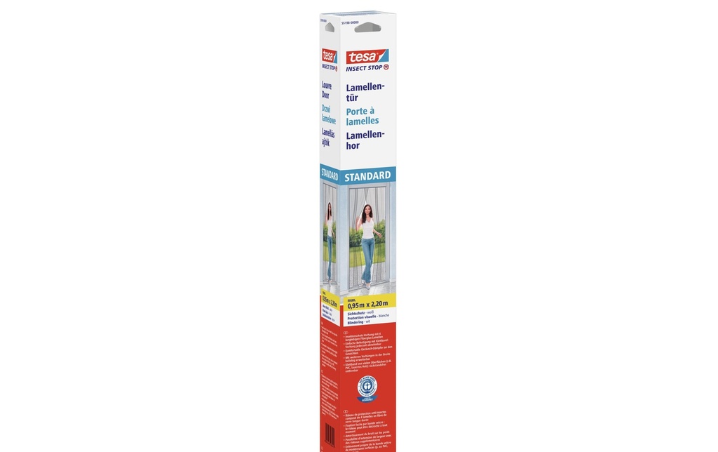 tesa Moustiquaire Insect Stop Porte à lamelles Standard blanc